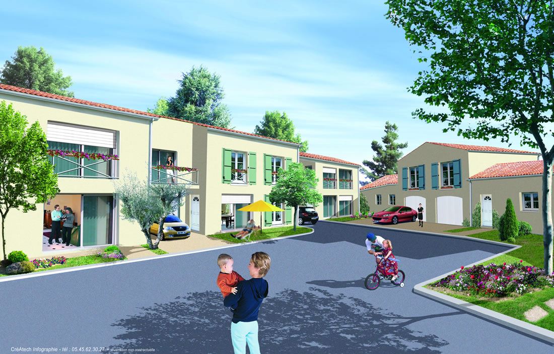 Maisons de centre-ville T3 avec garage et parking à Ruffec, Charente - Nouvelle Aquitaine